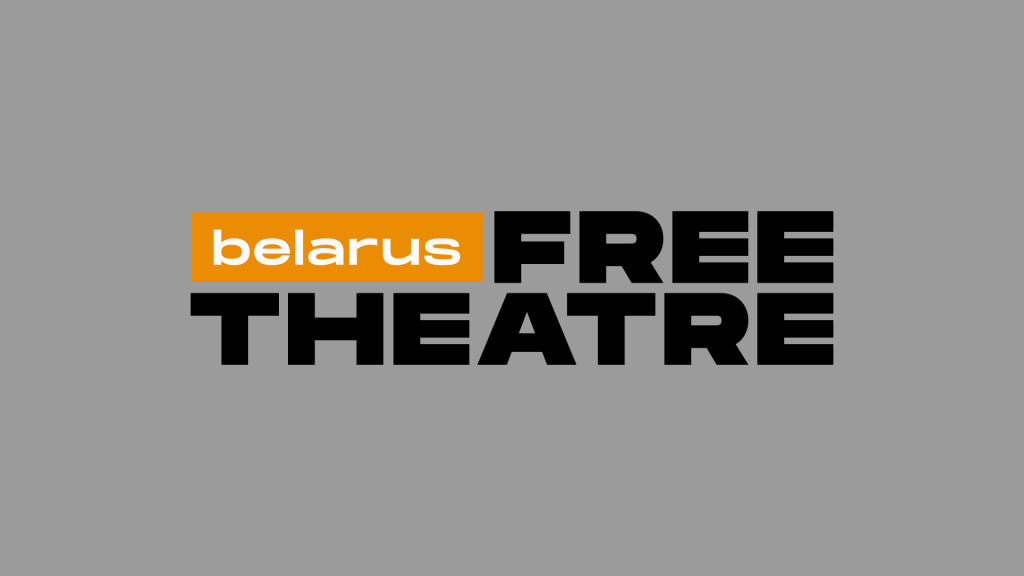 Logo of Belarus Free Theatre in grey background